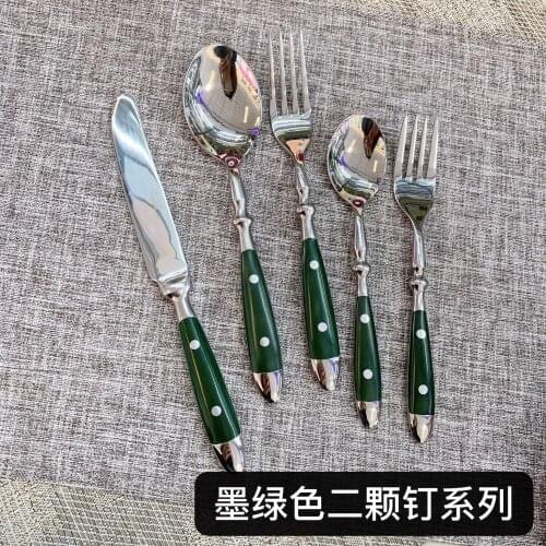 304 stainless steel western tableware knife fork spoon wooden handle knife fork spoon hotel supplies restaurant