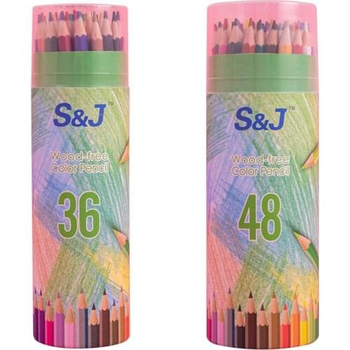 36/48 Professional Oil Color Pencils Set Artistic Color Lead Brush Sketch Drawing Hand-Painted Graffiti Kid School Art Supplies