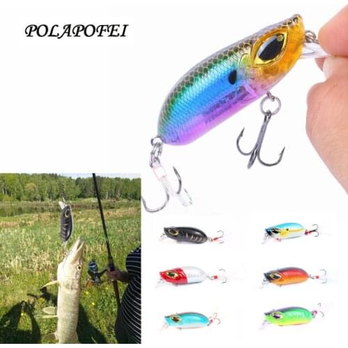 7pcs Minnow Fishing Lure 5.5cm 8g Black Wobbler Pike Salmon Artificial Bait Hook Sea Carp Fishing Fish Accessories Kosadaka E253