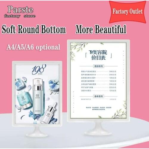 A4/A5/A6T-Shape Desk Sign Holder Card Display Stand Table Coffee Menu Service Label Office Club Business Restaurant Shelf POP