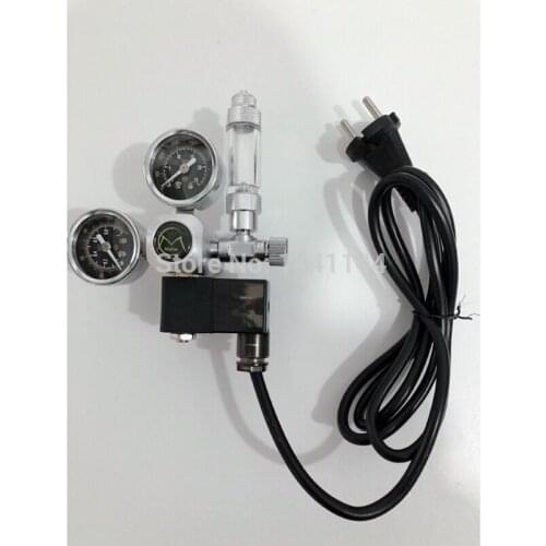 Aquarium CO2 Regulator Magnetic Solenoid Check Valve Aquarium Bubble Counter W21.8 Water Plant Fish Tank CO2 Control