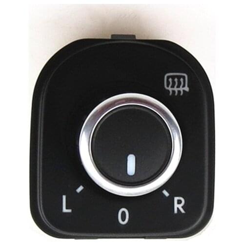 Car Interior Chrome Power Side Mirror Adjust Switch Knob Control For PASSAT B6 GOLF 5 MK5 6 MK6 TIGUAN RABBIT R32 5ND959565B