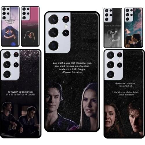 Vampire Diaries Damon Salvatore Quotes Phone Case For Samsung Galaxy S8 S9 S10 Plus S20 FE Note 10 Plus Note 20 Ultra S21 Coque