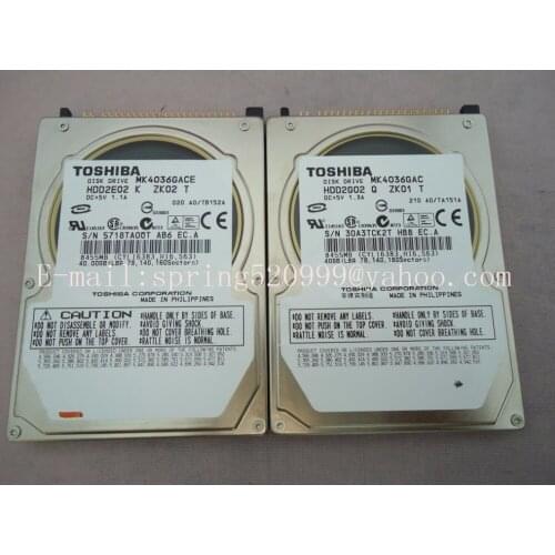 TOSHI MK4036GAC MK4036GACE DISK DRIVE HDD2E02 2G02 DC+5V 1.3A/1.1A 40GB 8455MB FOR mercedes-benz car HDD navigation systems 5pcs