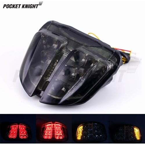 For Suzuki GSXR600 GSXR750 GSXR 600 750 2006 2007 K6 Chrome Rear Tail Light Brake Turn Signals Integrated Light Motorcycle Light