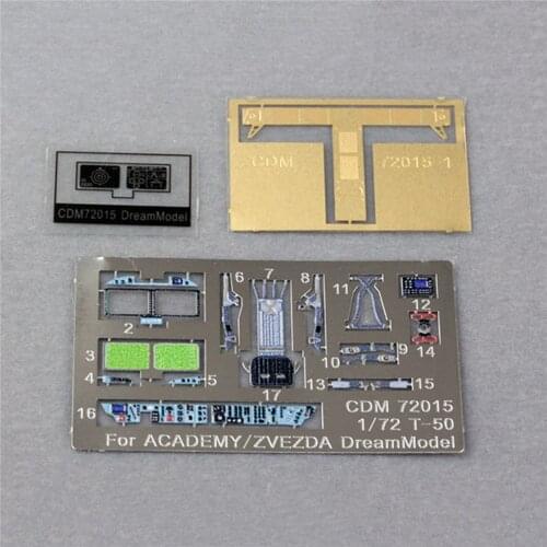 Dream Model CDM 72015 1/72 T-50 Colorful Etching Parts Photo-etched Model Parts for Academy/ ZVEZDA Accessories