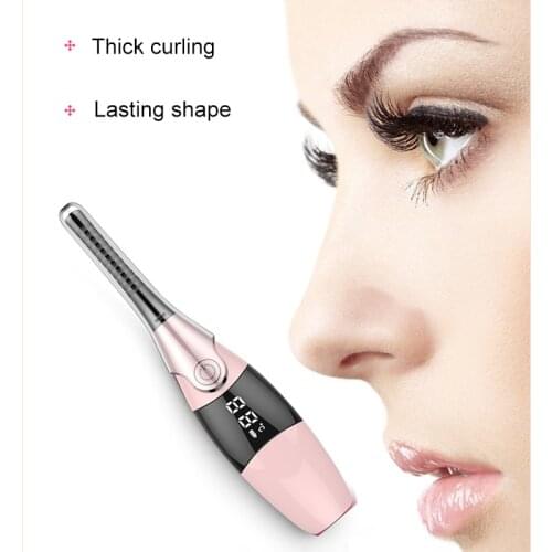 Electric Eyelash Curler Heated Eyelash Curler Mini USB Eye Lash Curling Clip Quick Heating Natural Long-lasting PR Sale