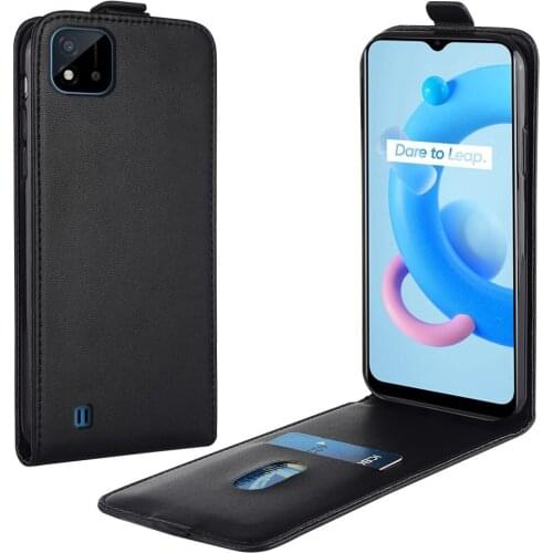 Flip Up and Down Leather Case for Realme C11 2021 RMX2027 RMX2020 RMX2021 Vertical Cover for Realme C11 c11 Case Phone Bag