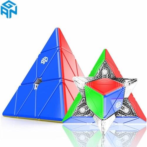2020 Newest GAN Magnetic Pyramid Cube 3x3x3 magic cube 3x3 cubo mgaico Enhanced Core Positioning Puzzle speed cube