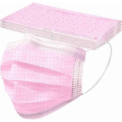 10/20/100PC Adult Disposable Mask Solid Color Mascararillas Face Mask Non-woven Fabri 3ply Ear Loop Mondkapjes Halloween Cosplay