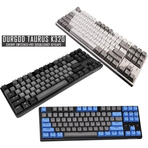 DURGOD TAURUS K320 Mechanical Keyboard [Cherry MX Switches] NKRO 87-Key Gaming Keyboard for Gamer/Typist/Office - QWERTY-Layout