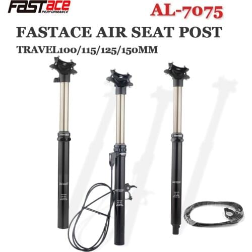 FASTACE MTB Bike Air Seatpost Dropper 30.9/31.6mm 440mm Internal Routing External Cable Remote 125mm Height Adjustable Seat post