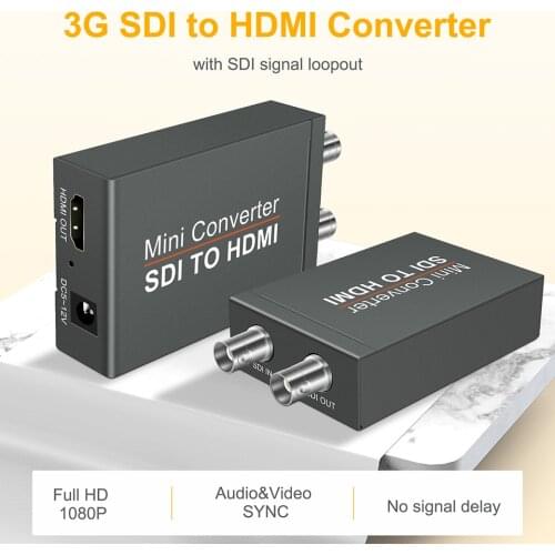 HD 3G Video Converter SDI to HDMI Audio Converter SDI To SDI Adapter Converter 1080P with Power Cable For Camera Monitor HDTV