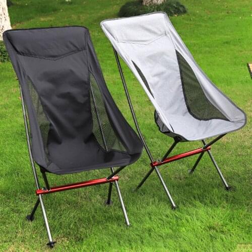Outdoor Camping Chair Ultralight Folding Moon Chairs 150KG High Load Quality Aluminiu Alloy Fishing Chair For Picnic BBQ Beach