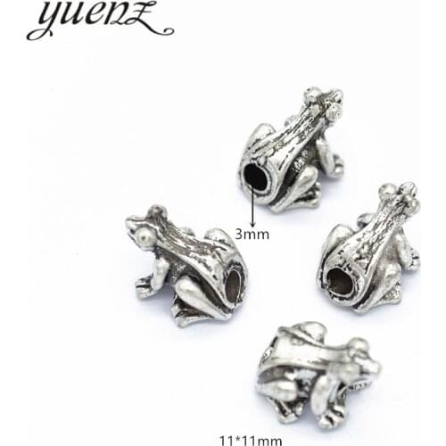 YuenZ 6pcs Vintage frog Bead Charms big hole Beads European pendant fit for necklace bracelet DIY pendants 11*11mm R8