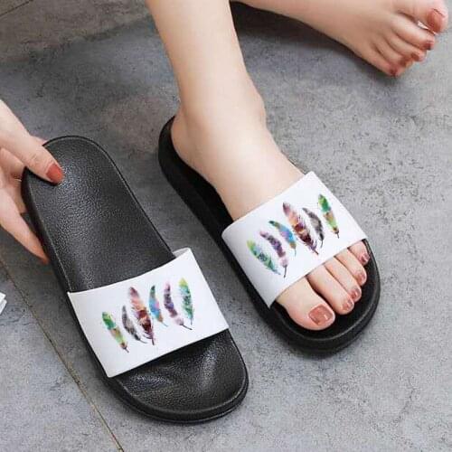 2021 Women Shoes Fashion Funny Feather Arrow Sandals Vintage graphic Print Shoes for Woman Summer Beach Fashion Open Toe Sandals