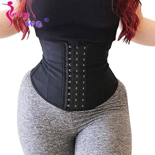 SEXYWG S-6XL Slim Waist Trainer Back Support Belt Women Rubber Latex Corset Fajas Shapewear Body Shaper Cincher Strap Plus Size