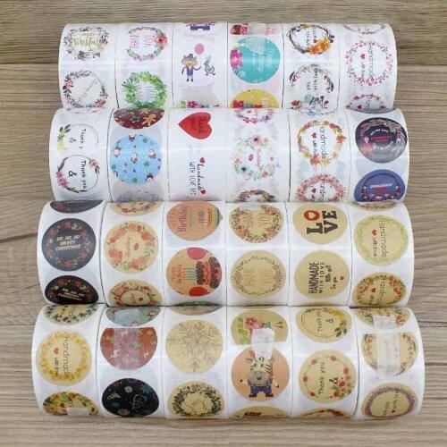 100 Labels Wedding Party High Quality Seal Label Scrapbook Handmade Round Circle Stationery Food Sticker Paper