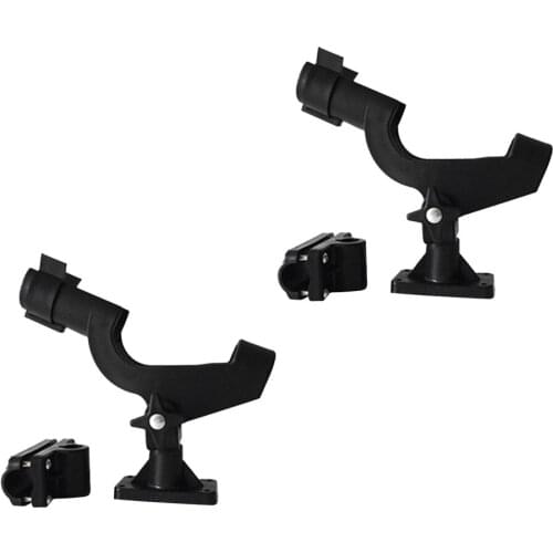 2 Pack Adjustable Side Boat Kayak Fishing Pole Rod Holder Bracket