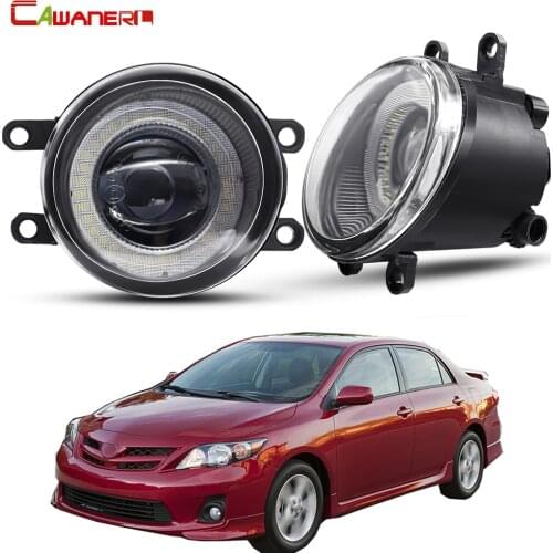 2 X Angel Eye Fog Light Assembly Car Front Bumper LED Fog Daytime Running Light DRL 30W H11 12V For Toyota Corolla 2009-2015