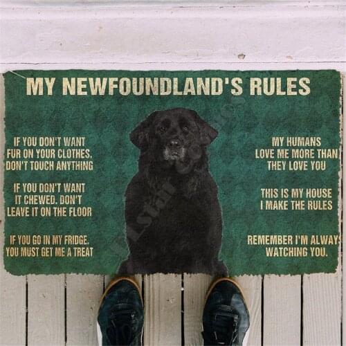 3D Printed Newfoundlands Dogd House Doormat Non Slip Door Floor Mats Decor Porch Doormat 02