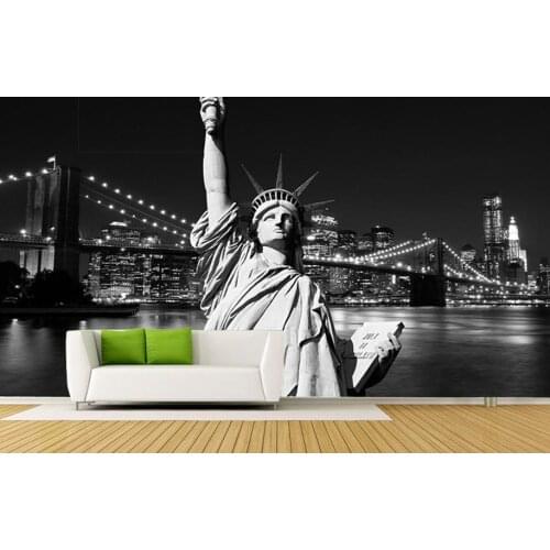 3d wallpaper custom 3d wall murals wallpaper Night view of the statue of liberty background wall paintings TV setting wall paper