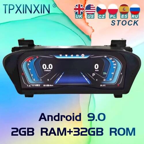For Toyota Alphard 30 2013-2019 Android 9 Car Ditigal Cluster LCD Dashboard Instrument Panel Multifunctional Multimedia Player