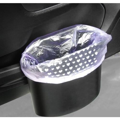 Car Trash Can Vehicle Interior Garbage Can Hanging Recycle Bin Universal Auto Dust Bags Organizer Paper Dustbin Rubbish Basket