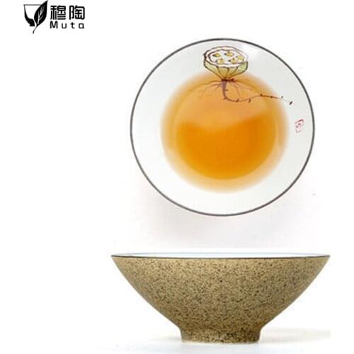 Tea cup, handmade kiln ceramic Kung Fu tea set, personal cup, tea cup, single cup, bamboo cup bowl small ceramic cups