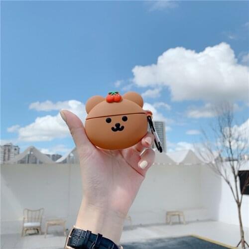 Kawaii Cherry Bear Earphone Case For Airpods pro 3 Cute Silicone Wireless Protective Cover For Airpods 2 Accessories