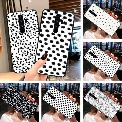 Black And White Polka Dot Phone Case for Redmi 9A 8A 7 6 6A Note 9 8 8T Pro Max Redmi 9 K20 K30 Pro