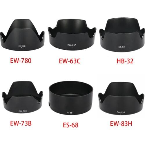 EW-73B ES-68 EW-83H HB-32 EW-63C EW-78D Camera Lens Hood For Canon Nikon Lens Camera Accessories
