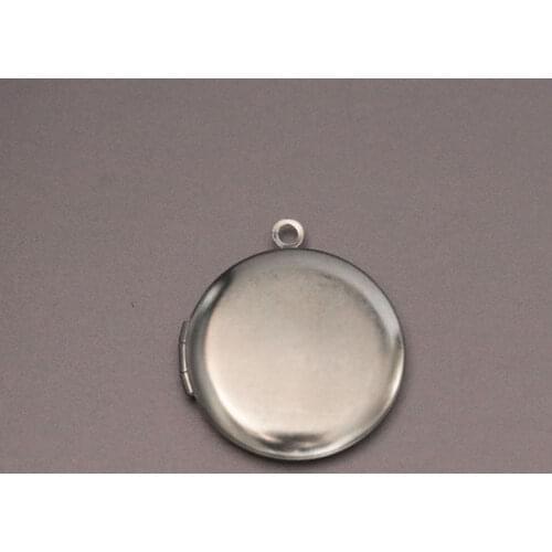 DIY Photo Frame Stainless Steel Round Plain Charms Locket Pendant Jewelry Making Jewelry Family Memories Festival Gift