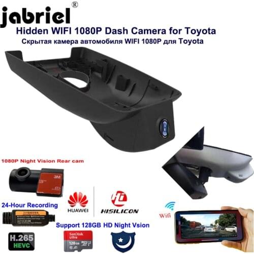 HD1080P Night Vision Car Dvr Dash Camera 24H Video Recorder Dual Len rear Camera For Toyota rav4 Camry yaris corolla avensis t25