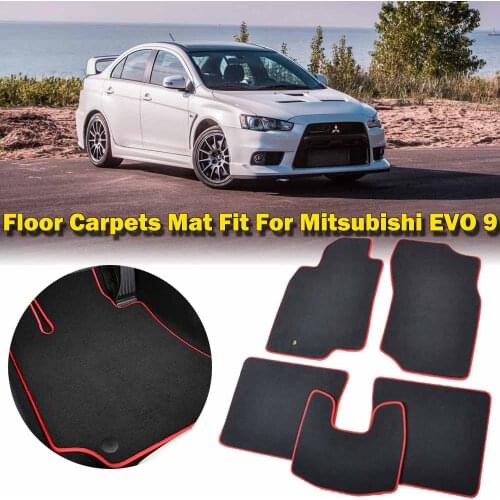 Custom Fit Solid Nylon Auto Odorless Front+Rear All Weather Car Floor Mats Liner Protection Carpets For LH/RH Mitsubishi EVO 9