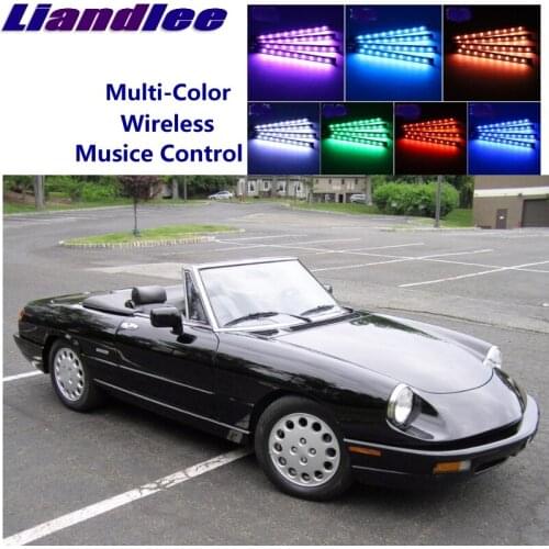 LiandLee Car Glow Interior Floor Decorative Seats Accent Ambient Neon light For Alfa Romeo GTV Spider AR 1993~2006
