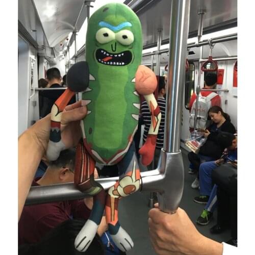 Selling Hot 45cm Pickle Rick Plush Doll 18 inch Rat Suit Plush Cucumber Doll Cartoon Toys Soft For Children Gift