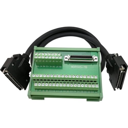 MDR50S-TB Servo motor driver relay terminal board with 0.7/1M cable DIN DIN-rail mounting