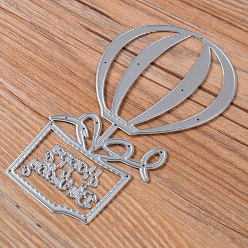 Hot balloon Happy Birthday Scrapbooking Metal Cutting Dies DIY Photo Album Decorative Embossing Stencils Template