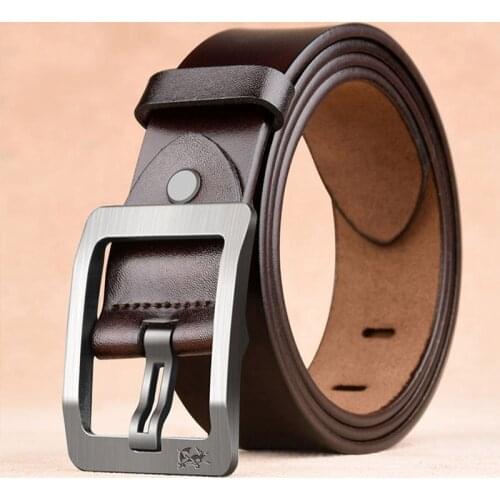 Maikun Mens Casual Belt PU Vintage Pin Buckle Business Belt For Jeans