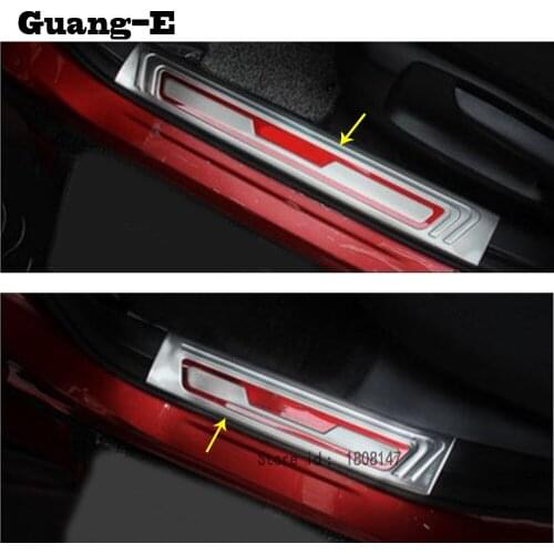 Car Body Pedal Door Sill Scuff Plate Inner Built Threshold Parts Panel 4pcs For Mazda CX-5 CX5 2nd Gen 2017 2018 2019 2020