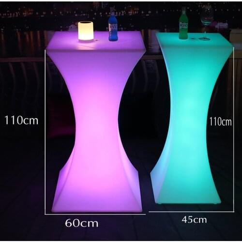 2020 New Rechargeable LED cocktail table Nightclub Bar lighted up coffee table lighting Furniture supplies