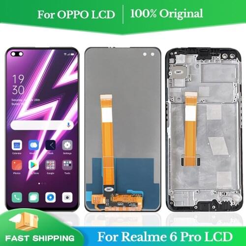 6.6'' Original LCD Display For Oppo Realme 6 Pro Display Touch Screen 10 Touch Digitizer Replacement For Realme6 Pro RMX2061