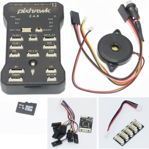 Pixhawk PX4 Autopilot PIX 2.4.8 32 Bit Flight Controller with Safety Switch and Buzzer 4G SD and I2C Splitter Expand Module