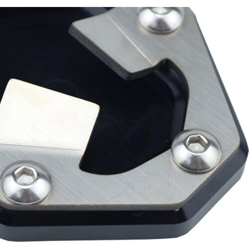 Kickstand Enlarger Plate Extension Pad for BMW S1000XR 2020-2022 Motorcycle Accessories Soft Ground Sand Uneven Surfaces Black