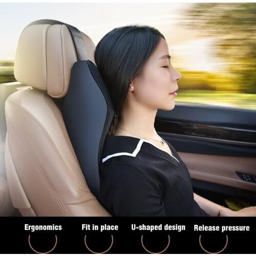 Car Neck Pillow Car Seat Head Neck Rest Massage Memory Foam Cushion Support Headrest Adjustable 3D Head Pillow Car Styling