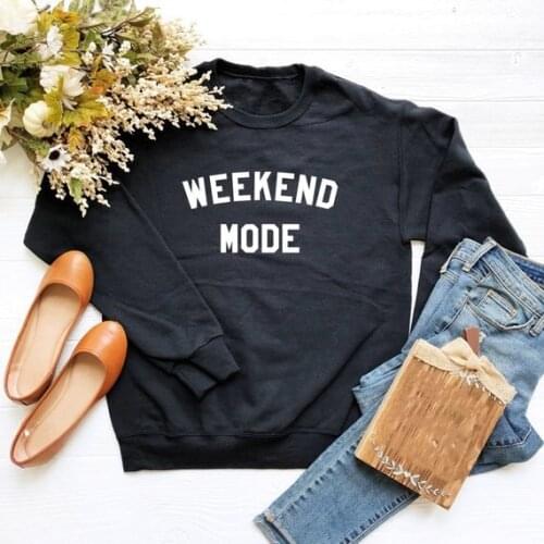 Skuggnas Weekend mode quote sweatshirt graphic funny Hoodies fall winter outfits sarcastic aesthetic harajuku tops