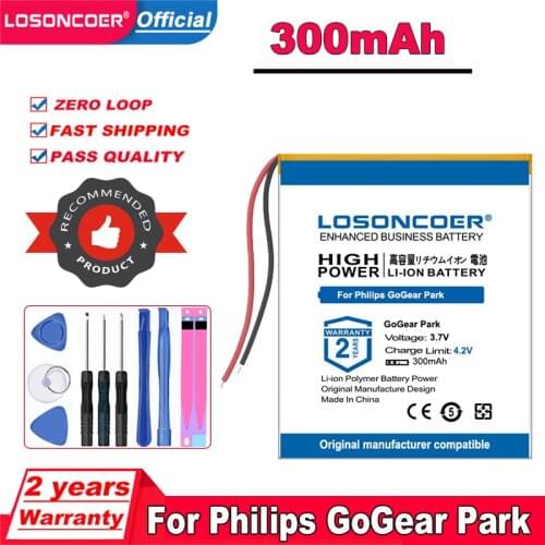 Top Brand 100% New 300mAh Battery For Philips GoGear Park