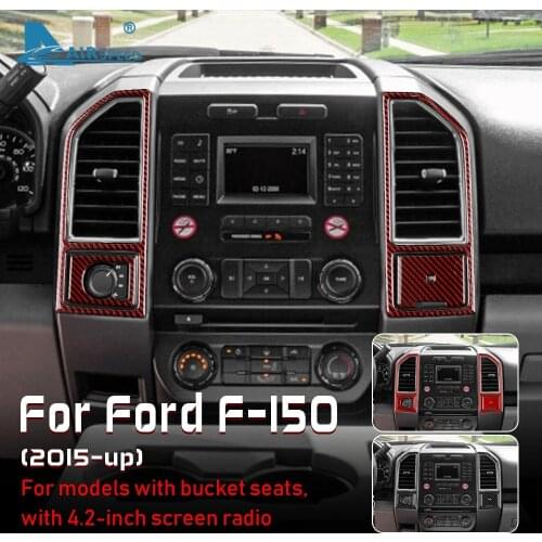 Carbon Fiber for Ford F150 2015 2016 2017 2018 2019 2020 2021 Accessories Interior Trim Car Central Control Air Outlet Sticker