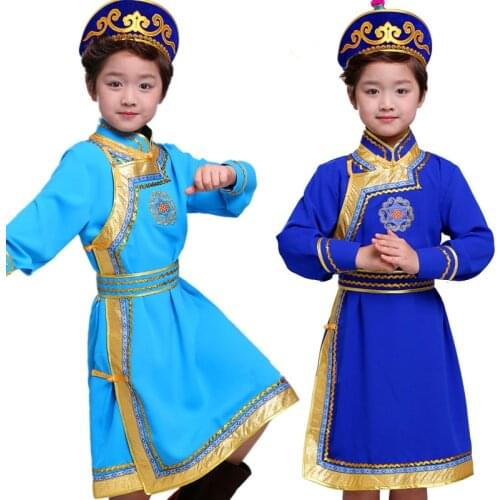 2 colors mongolia clothing without hat mongolia clothes for boys national dance costume minority clothing prince cosplay
